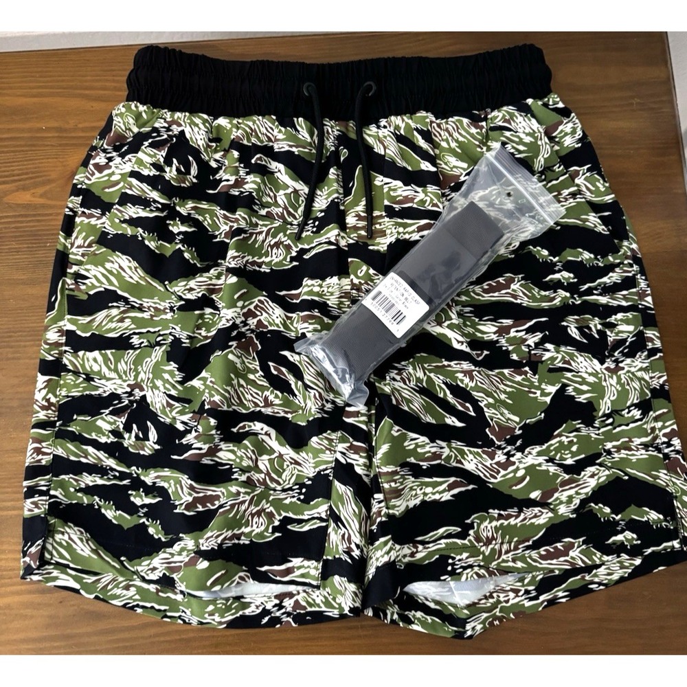 Arrowhead Tactical Shorts Mens Large Tiger Stripe Jungle Camo with New Belt - Picture 1 of 14